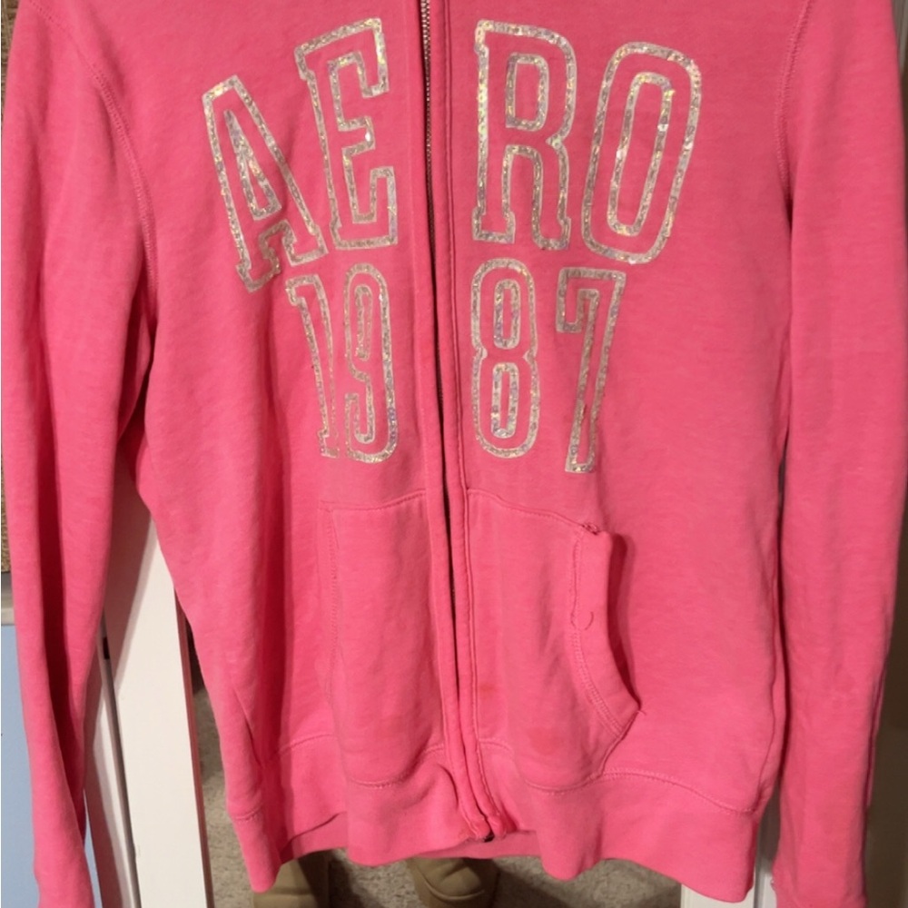 Aeropostale Pink Zip-Up Hoodie